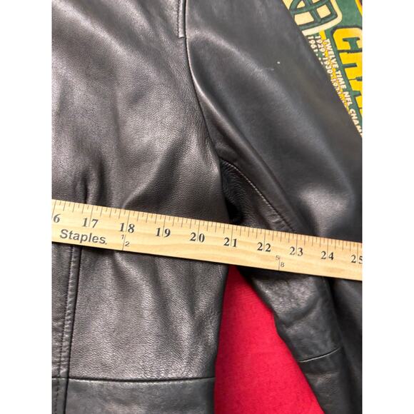 111 State Genuine Leather Biker Jacket Womens XL Black Motorcycle Grunge Goth - Picture 7 of 7